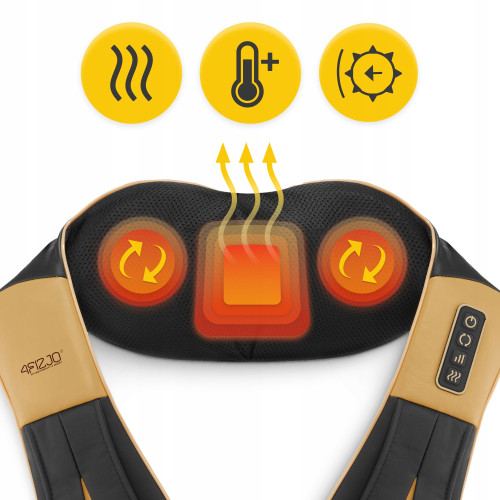 Массажная подушка  4FIZJO Pro с подогревом Black - фото №6